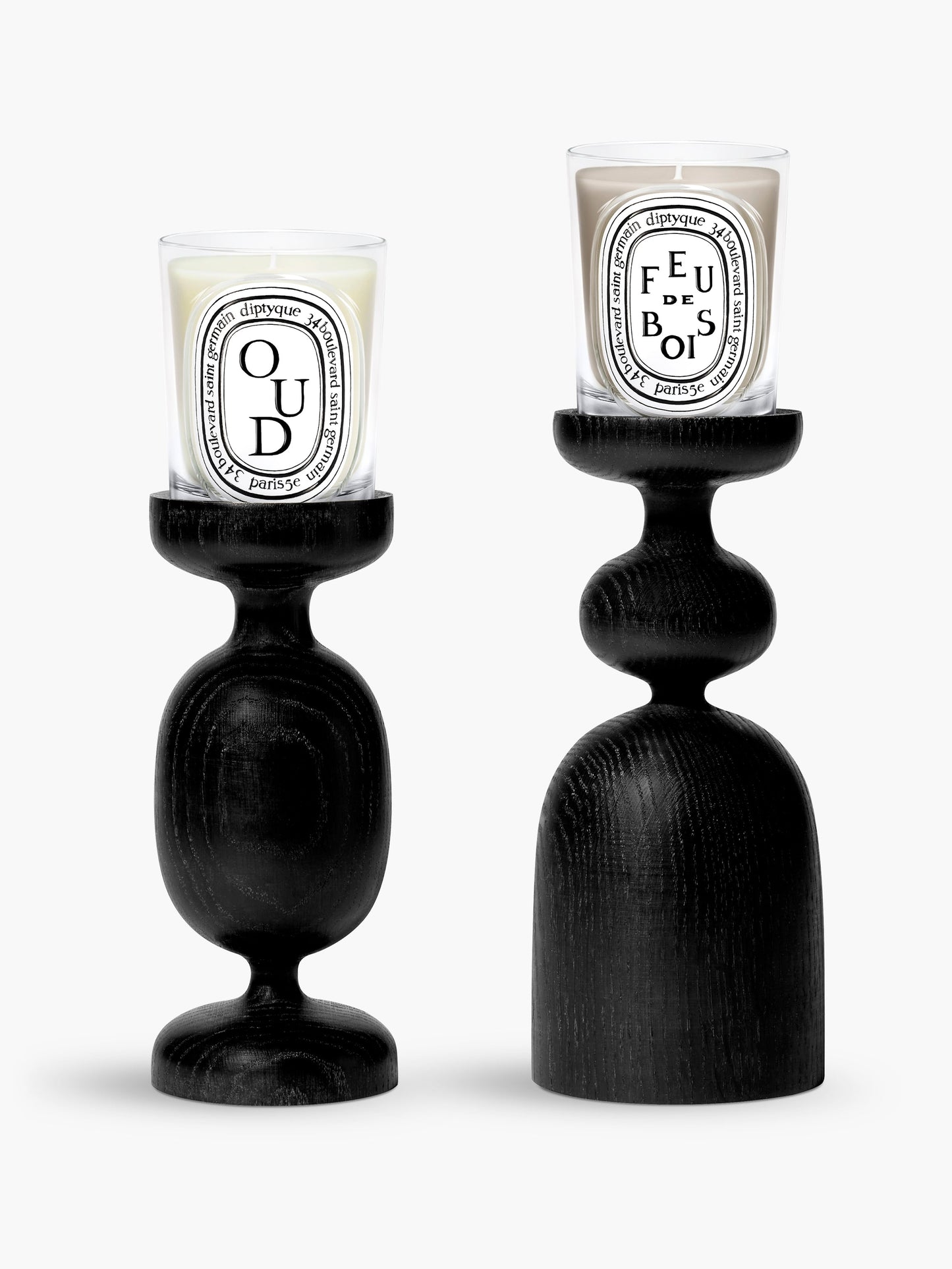 Black Column candle holder - For classic candles